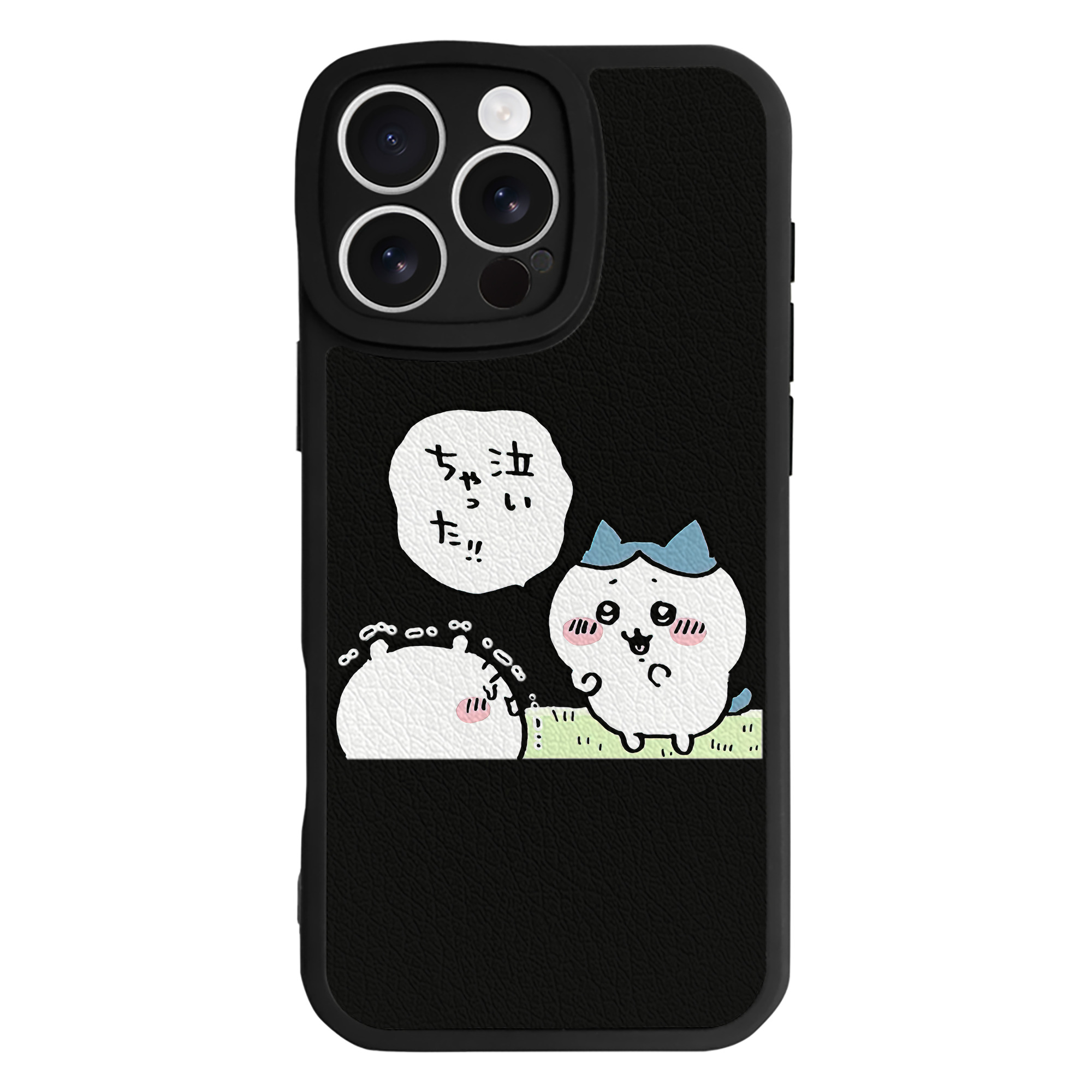 （画像用） ちいかわ ハチワレ Chii-kawa hachiware 【iPhone 16シリーズ対応】シリコンスマホケース（レザー調） 材質：シリコン